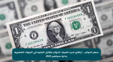 سعر الدولار.. ارتفاع جديد لصرف الدولار مقابل الجنيه في البنوك المصرية بداية سبتمبر 2025